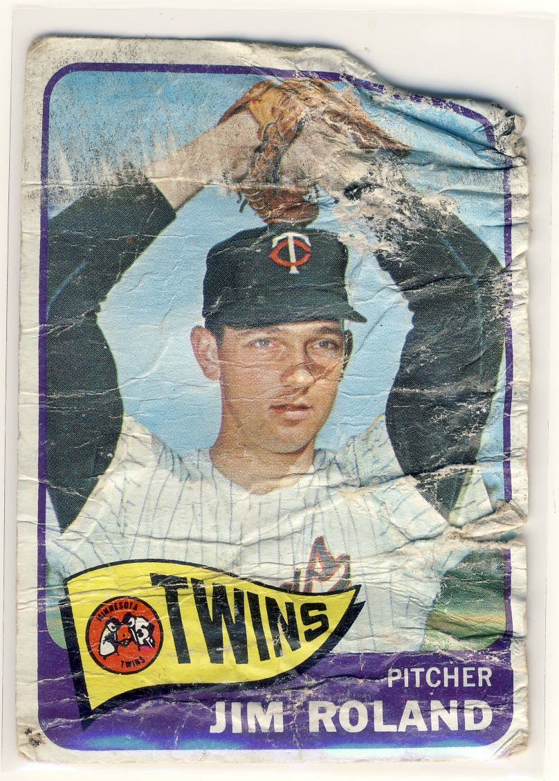 Heartbreaking Damage 1965 Topps Jim Roland
