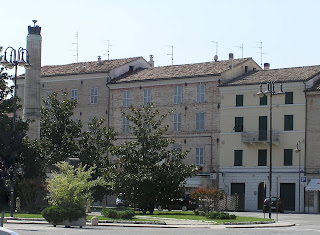 Piazza Mazzini in Chiaravalle, where Maria  Montessori was born in 1870
