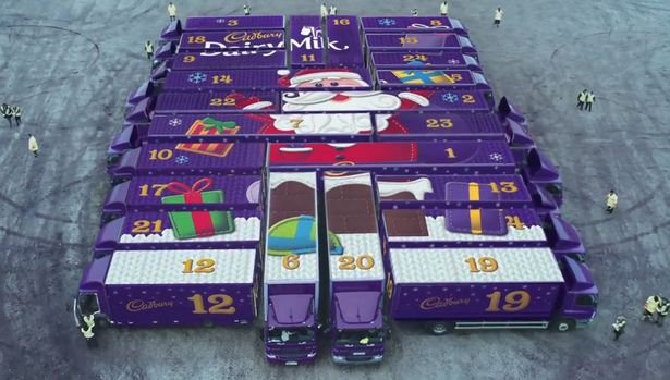 See How 24 Big Trucks Are Used To Make This Awesome Christmas Advent