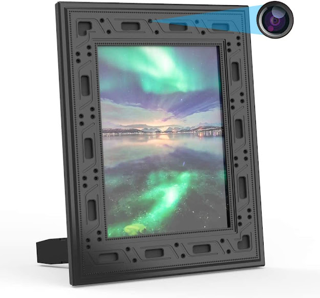 Hidden Security Camera WiFi Photo Frame,FUVISION 1080P Nanny Cameras
