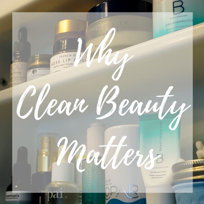 clean beauty products in medicine cabinet