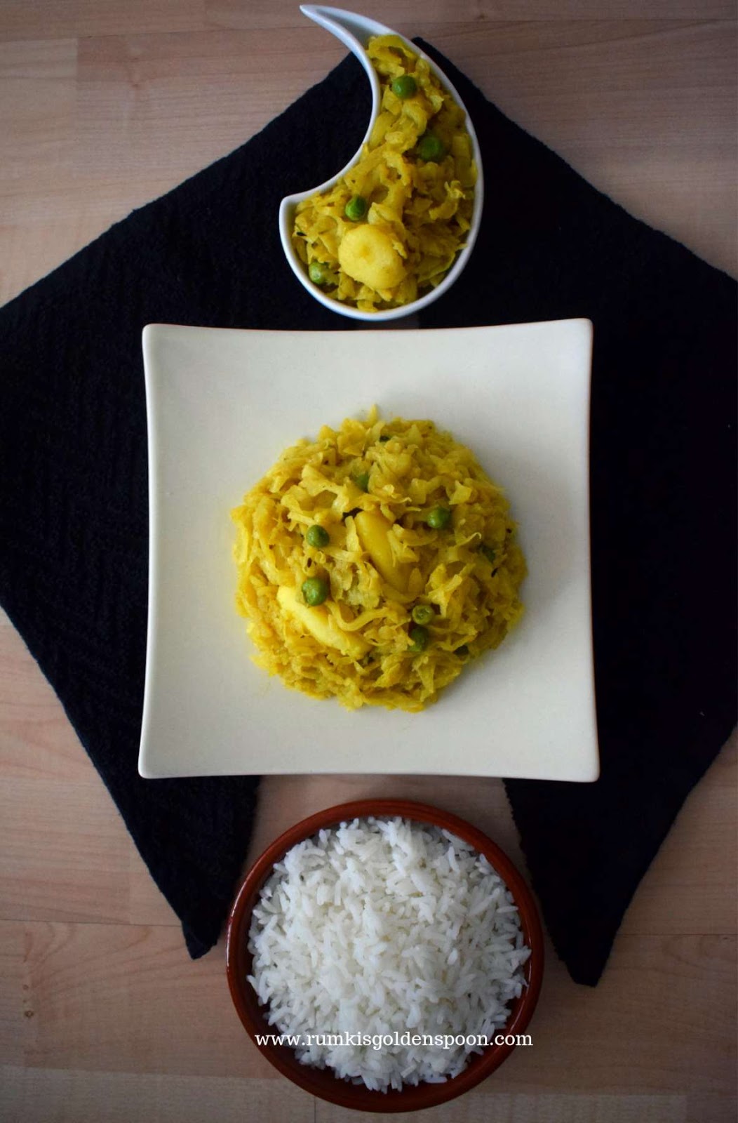 Bandhakopir Ghonto, Bandhakopir Ghonto recipe, cabbage stir fry, cabbage stir fry Indian, cabbage curry, cabbage curry Indian, Cabbage curry recipe, niramish badhakopi recipe, Bengali cabbage and potato curry, Bengali cabbage curry, Cabbage curry bengali style, Pattagobi-aloo ki sukhi sabzi, sabji, vegan cabbage curry, badhakopir tarkari, cabbage sabzi, cabbage sabzi recipe, cabbage sabzi for chapati, cabbage ki sabji, cabbage sabji, niramish bandhakopir tarkari, bengali traditional food, traditional food of Bengali, traditional bengali food, bengali vegetable recipe, Cabbage recipe Indian, Cabbage peas curry, vegetarian recipes of india, vegan recipes of india, Rumki's Golden Spoon