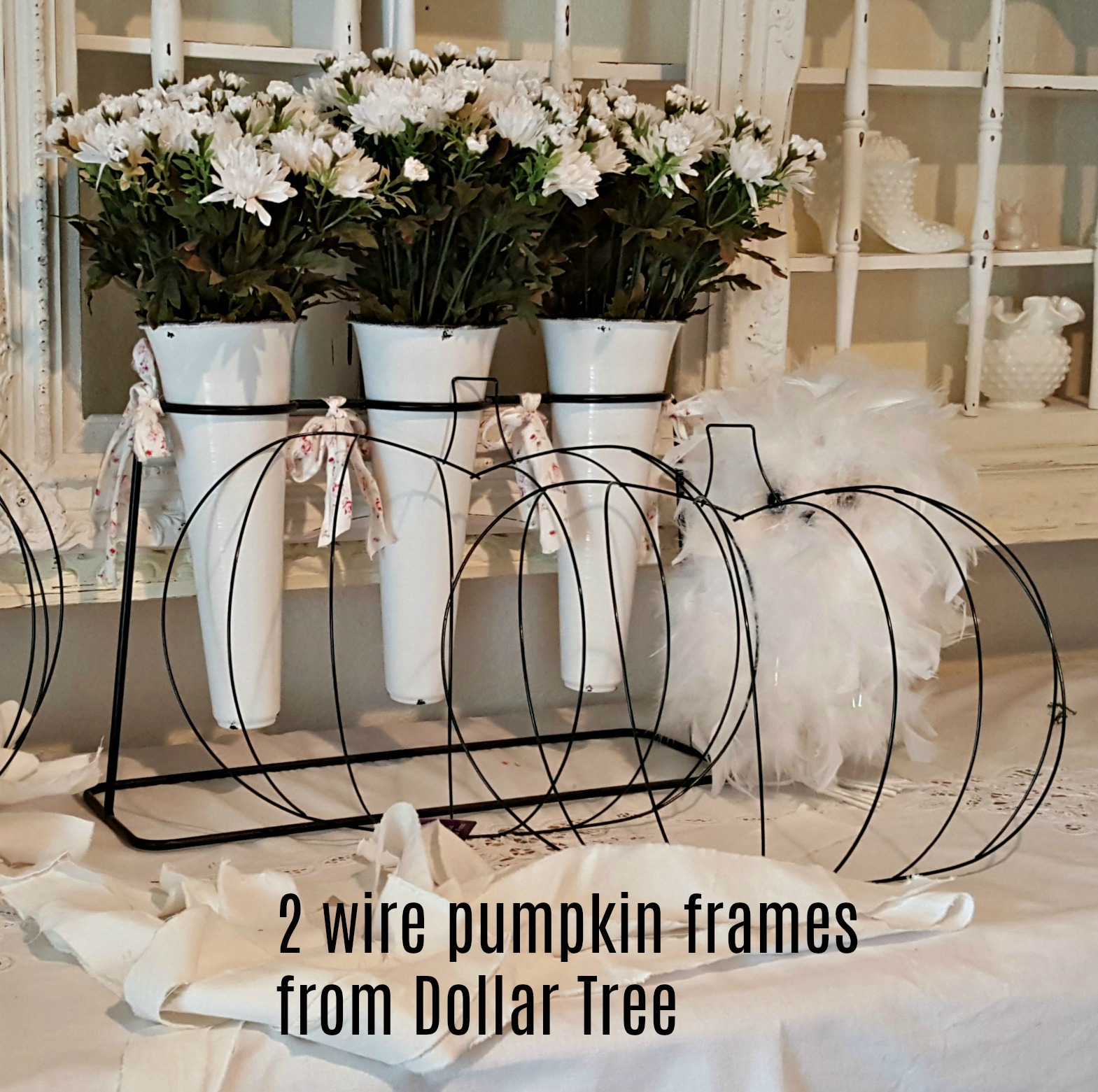 Penny's Vintage Home Dollar Tree Wire Pumpkin