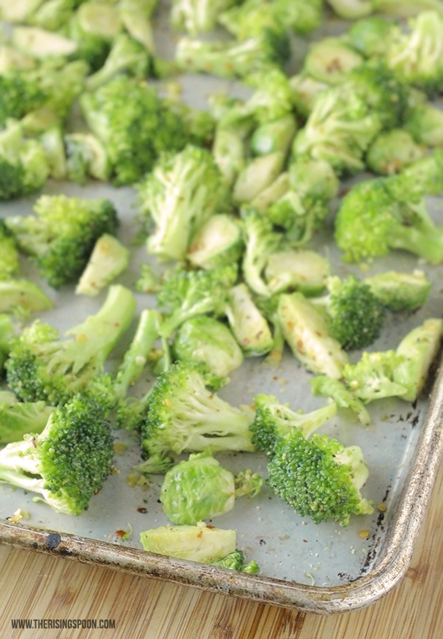 Roasted Brussels Sprouts and Broccoli The Rising Spoon