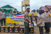 Polwan Polda Aceh Salurkan Bantuan Bagi Korban Banjir Aceh Utara