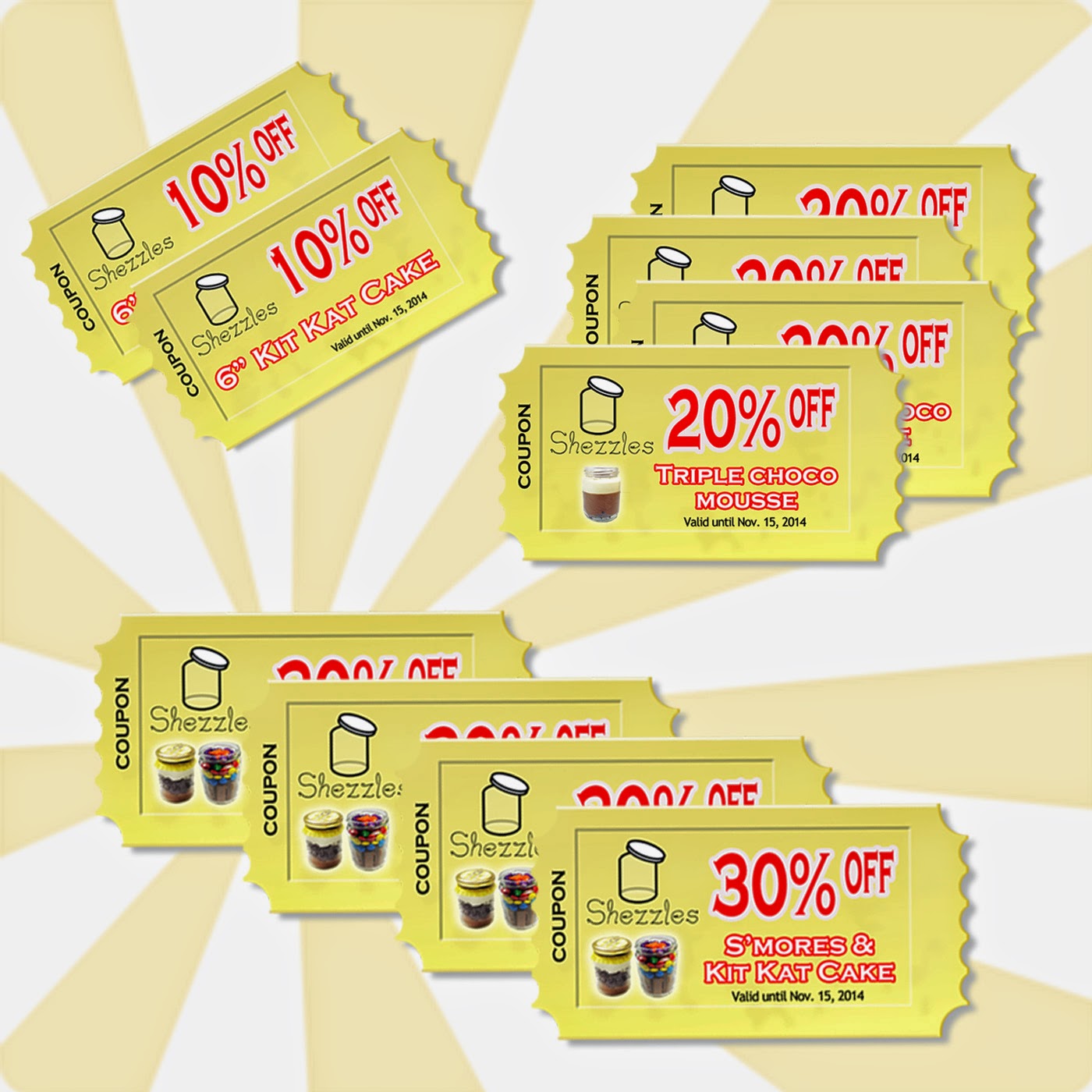 SHEZZLES Cakes and Pastries Coupons!