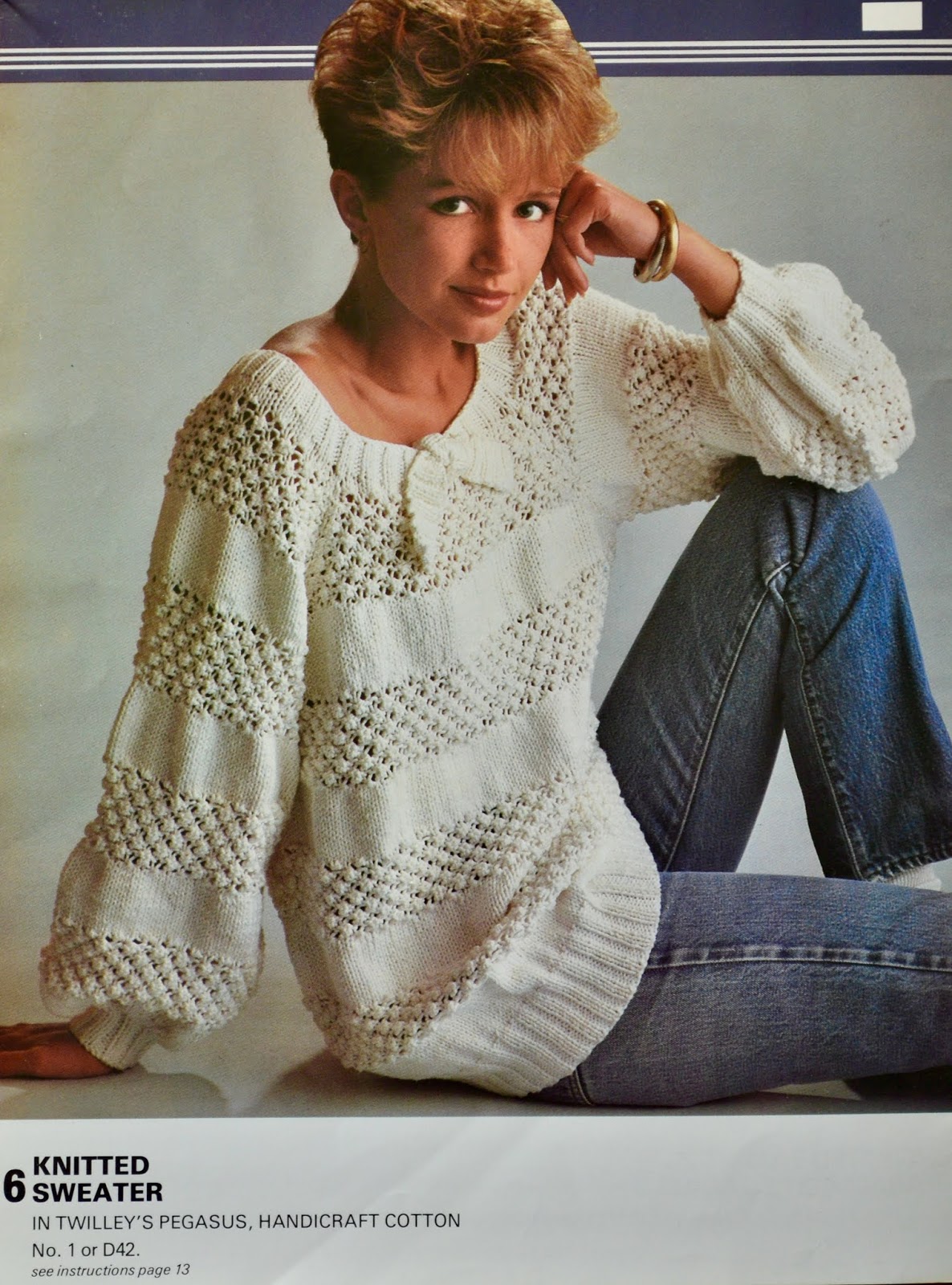 Paper Knitting Pattern ~ Vintage 1980s Patons 3298 Ladies Women's Raglan Sweater 