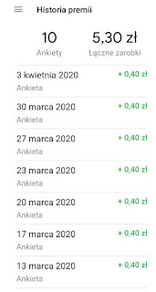 Aplikacja „Premie za ankiety Google”. Aplikacja „Premie za ankiety Google”.