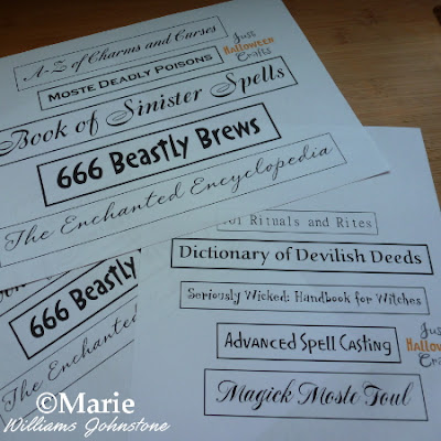 Halloween Book Spines Free Printables