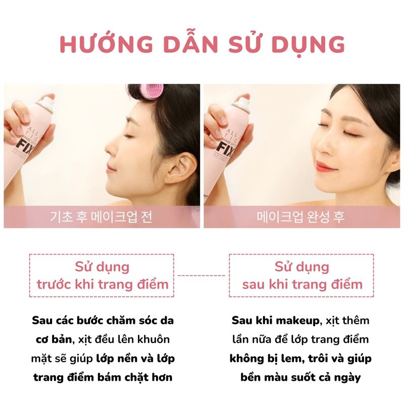 11 SoNatural Set 1 1 Xit giu nen trang diem All Day Tight Make Up Setting Fixx 75ml tctshop vn
