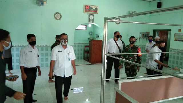 Danramil Wonosari Bersama Gugus Tugas Covid-19 Cek Protokoler Kesehatan