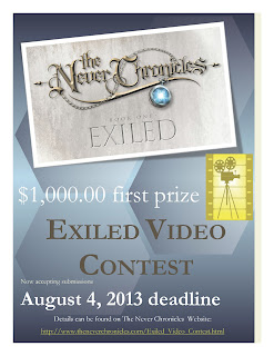 video contest, the never chronicles, exiled, big prize video contest