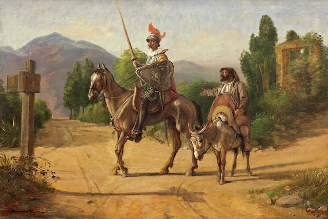 «Дон Кихот и Санчо на перекрестке», Вильгельм Марстранд, после 1847 г