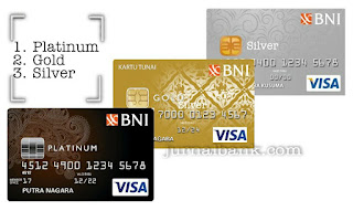 Perbedaan kartu ATM berwarna silver/blue, gold dan platinum Kartu ATM BNI