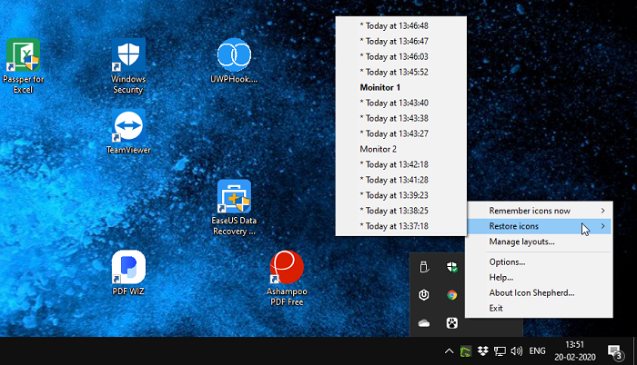 Cómo evitar que los íconos del escritorio se muevan al desacoplar Windows 10