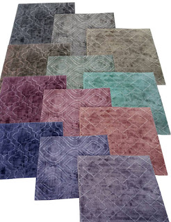 bamboo silk rug in tie and dye