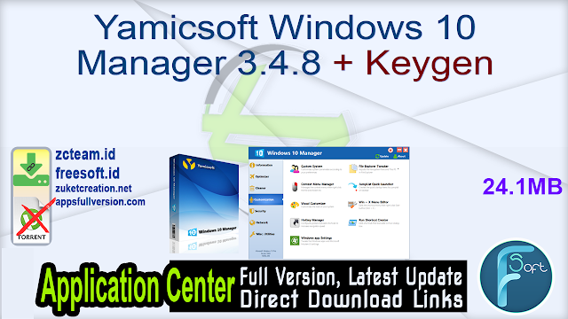 Yamicsoft Windows 10 Manager 3.4.8 + Keygen_ ZcTeam.id