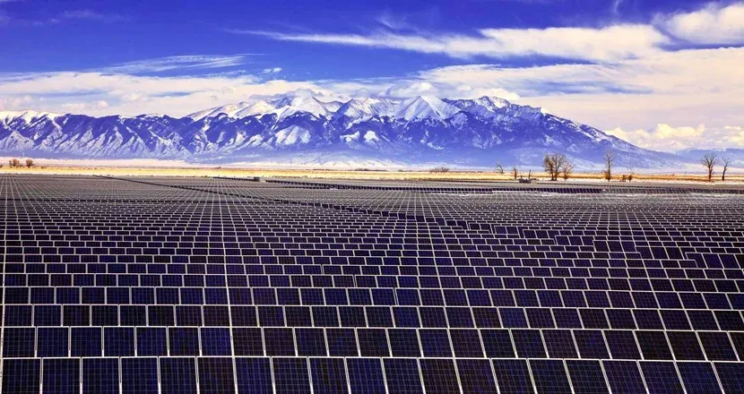 Solar panels park, Chile.
