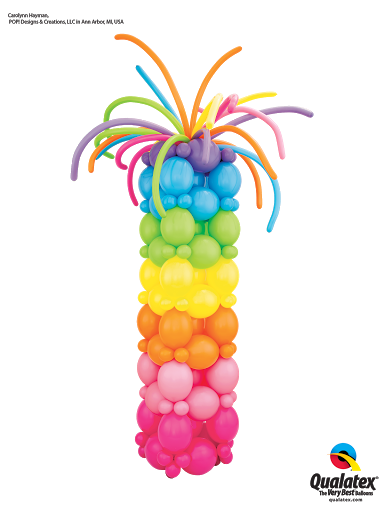 Carolynn Haymen, of POP! Designs and Creations LLC, creates her trendy Rainbow Column using a combination of QuickLinks and 260Q's!