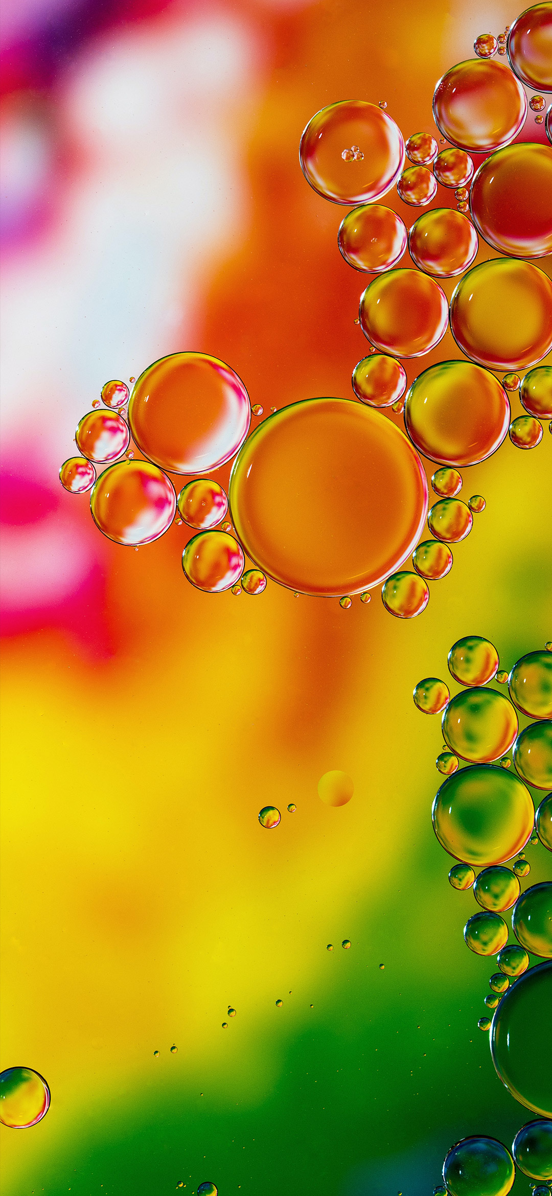 cool bubbles in orange and yellow color