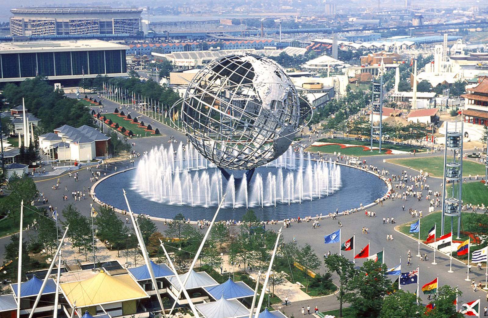 The Unisphere, the 12-story stainless-steel globe at the heart of the 1964 World's Fair, and its symbol around the world.