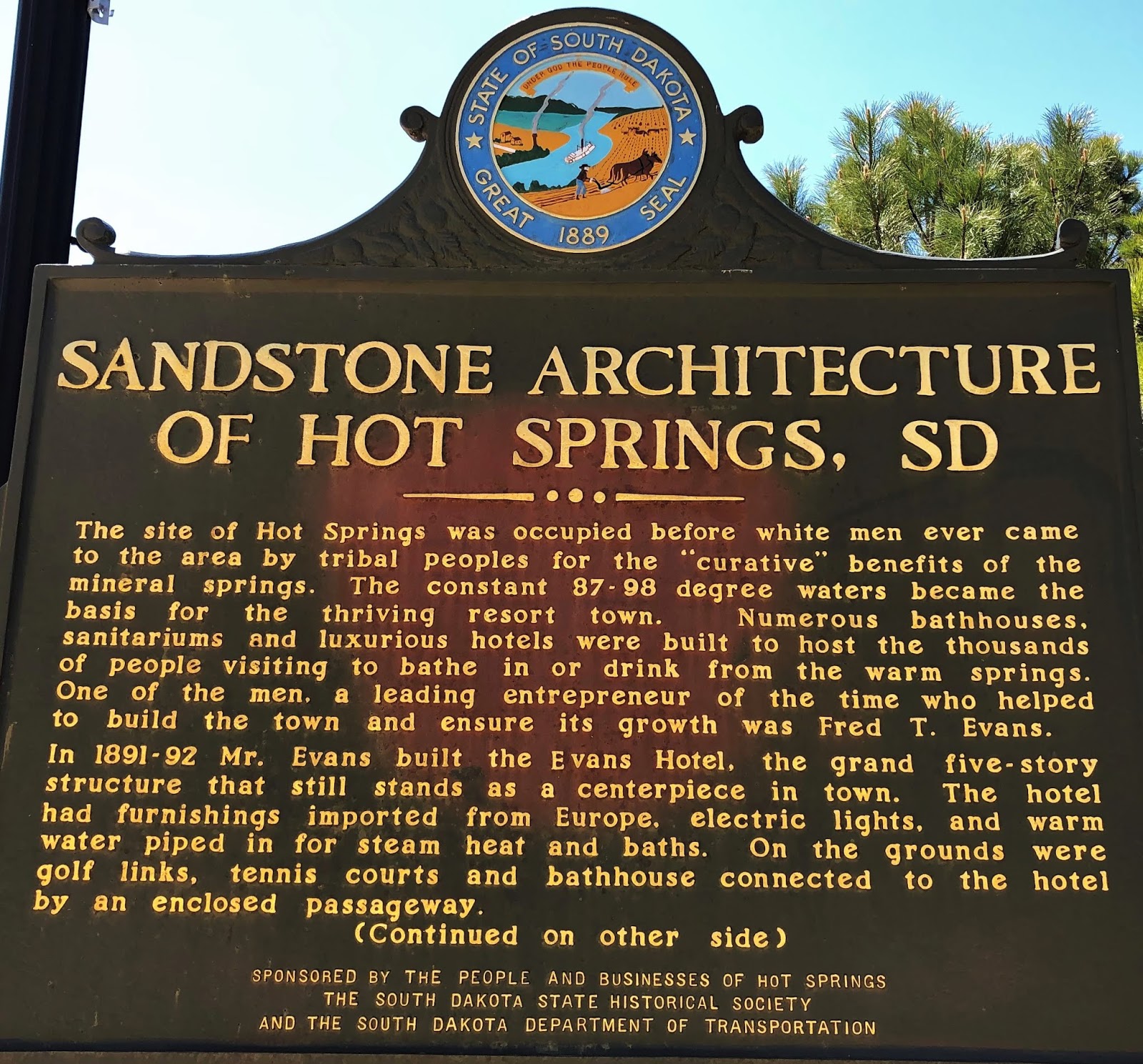 Down the Road A Short Visit in a Very Cute Town Hot Springs, SD