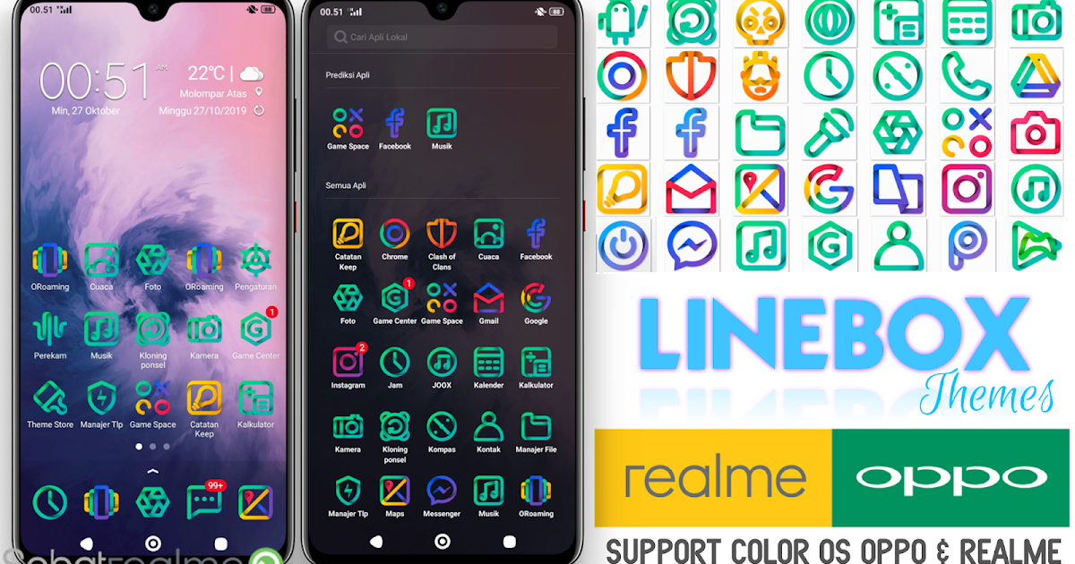 Linebox Free Premium Themes for OPPO & Realme