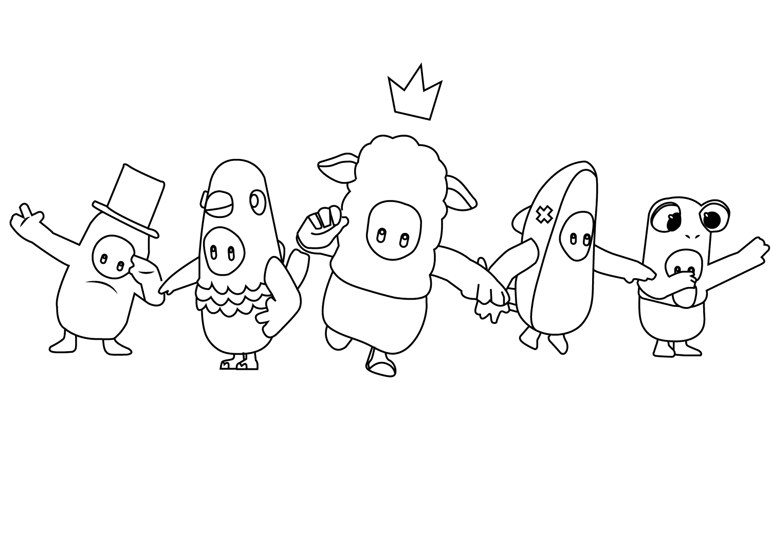 Fall Guys Coloring Pages Printable Coloring Pages