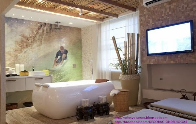 Ideas para Decorar Baño Moderno Bathroom Banheiros by artesydisenos.blogspot.com