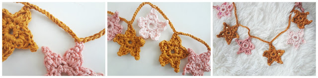 Crochet Star Garland - free pattern
