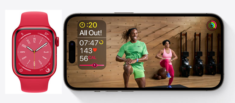 Đồng hồ Apple Watch Series 8 Cellular 41mm Red - Viền nhôm, Dây cao su - MNJ23VN/A - Hàng chính hãng