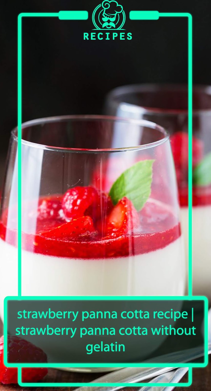 strawberry panna cotta recipe | strawberry panna cotta without gelatin ...