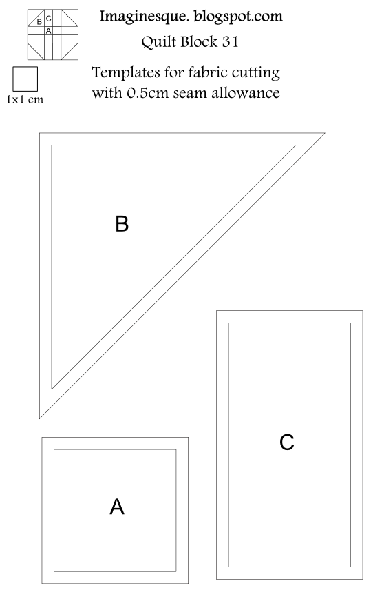 Imaginesque: Quilt Block 31: Pattern & Templates