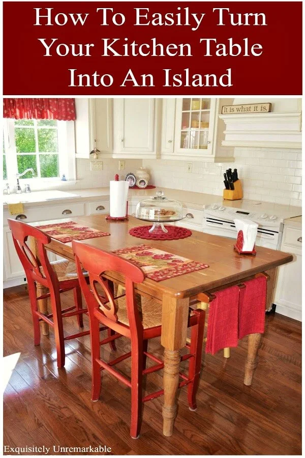 How To Make A Farmhouse Island Out Of A Kitchen Table