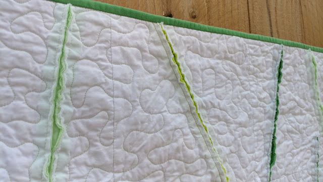 A spring inspired modern quilt using the Olfa chenille cutter