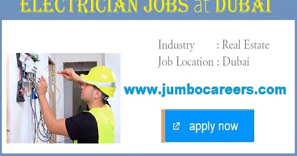 Electrician Jobs in Dubai for Deyar Real Estate | Free Direct Recruitment