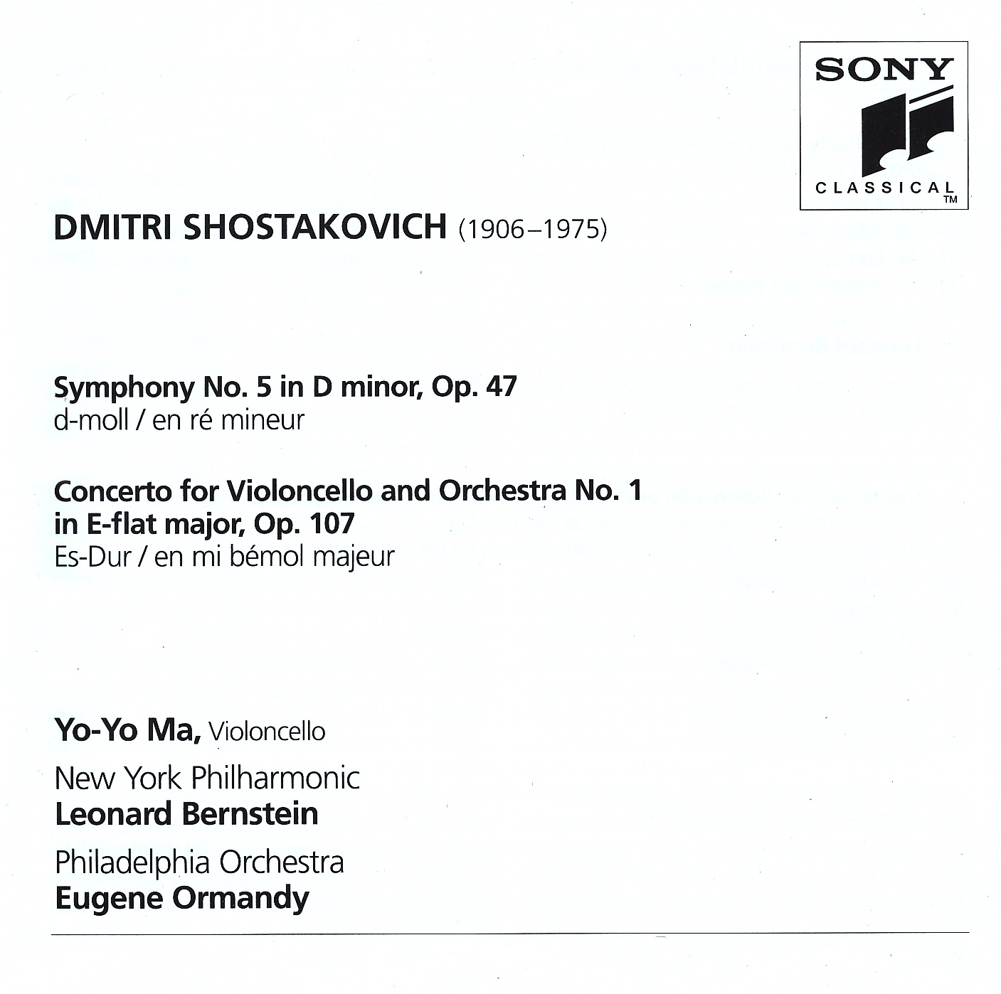 Sentidos Shostakovich. Sinfonía nº 5. Leonard Bernstein, OF de New