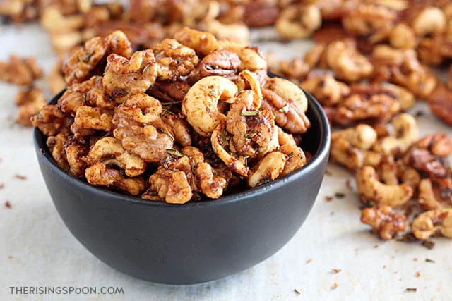 Savory Rosemary Spiced Nuts Recipe (Gluten-Free with Paleo Option)