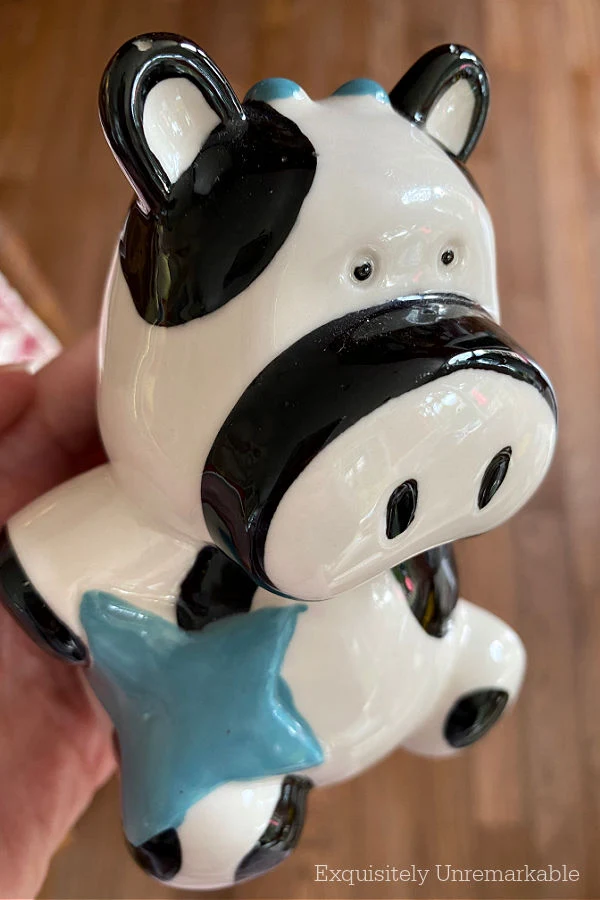 Tiny Cow Piggy Bank For Baby Boy