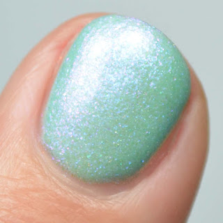 light blue shimmer nail polish