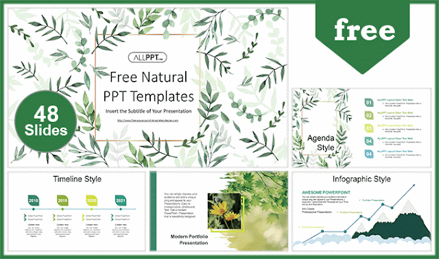 Natural Leaf PowerPoint Templates