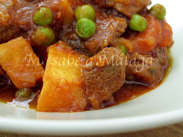 receta estofado ternera Málaga