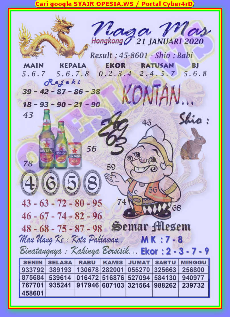 1 New Message Kode Syair Hongkong 21 Januari 2020 Forum Syair Togel Hongkong Singapura Sydney