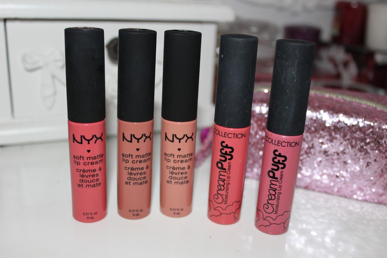 NYX Soft Matte Lip Creams VS Collection Cream Puff Lip Creams Lauren