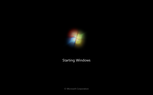 Windows 7 Ultimate Starting windows