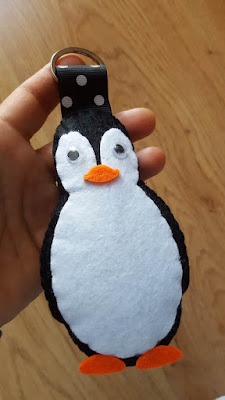 Felt penguin key chain Felt penguin key chain