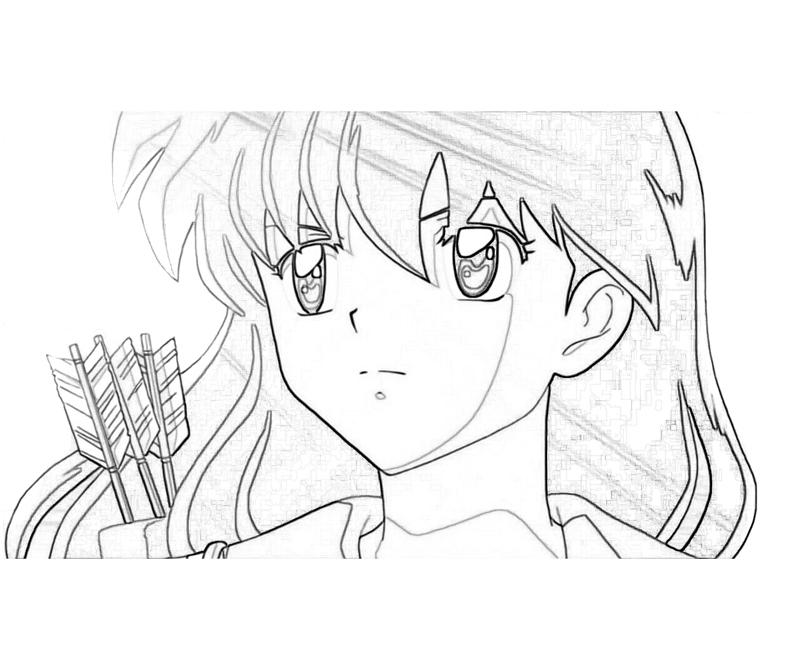kagome higurashi coloring pages - photo #32