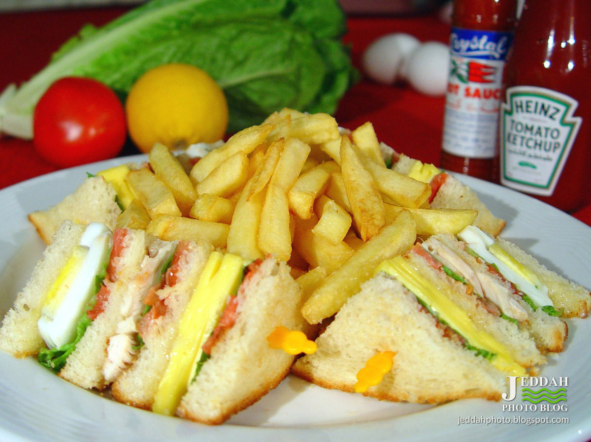 Jeddah Photo Blog Club Sandwich with French Fries