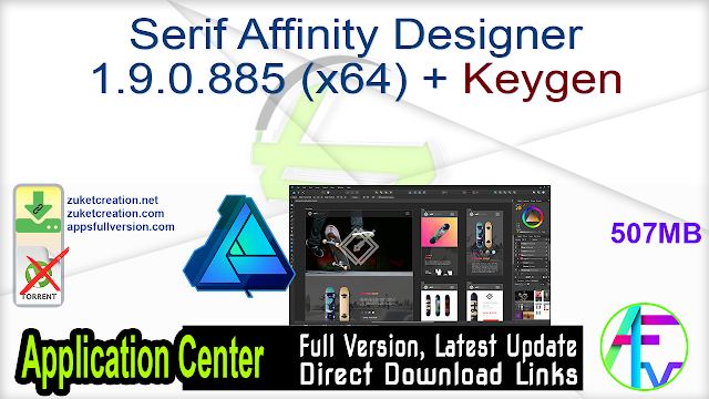 Serif Affinity Designer 1.9.0.885 (x64) + Keygen Serif Affinity Designer 1.9.0.885 (x64) + Keygen