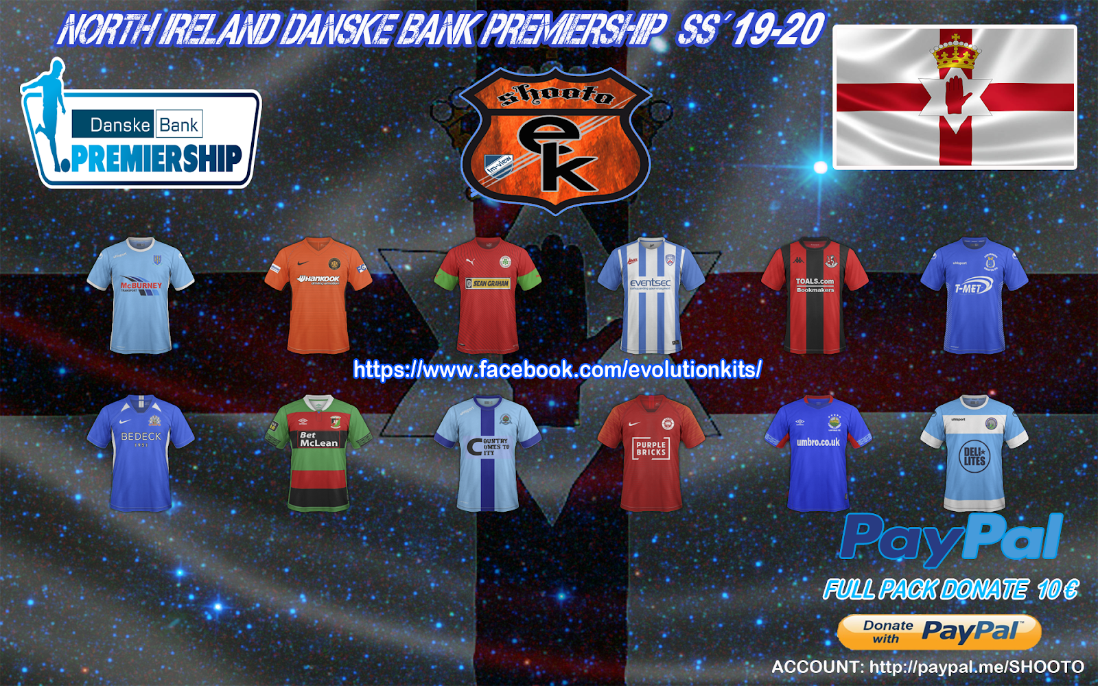 EVOLUTION KITS NORTHERN IRELAND PREMIERSHIP SS´1920